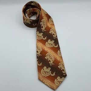 Trevira Vintage 70s Classic Brown Paisley Men's Tie
